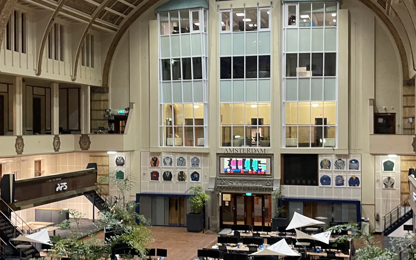 The trading floor at Euronext Amsterdam, Beursplein 5